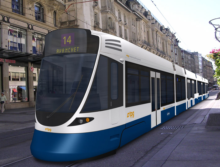 Stadler Tram_Genf Gut gerendert: Tango-Tram für Genf (Bild: Stadler)