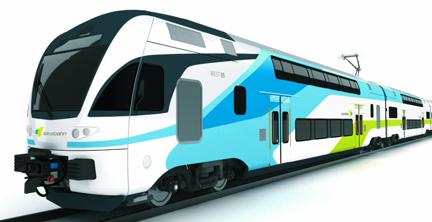 westbahn-exterior_kl Designentwurf für die Westbahn-Doppelstockzüge (Bild: Westbahn Management)